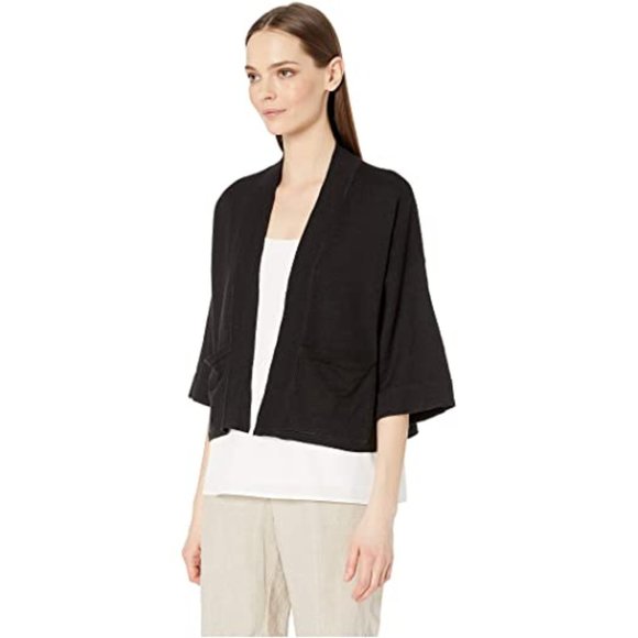 Firm Price🌷Soft Black Crepe Cardigan - P M/L - Picture 3 of 3